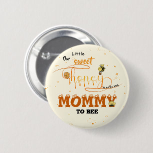 Cute Sweet Honey & Kawaii Eyeball Text Mummy-to-be 6 Cm Round Badge
