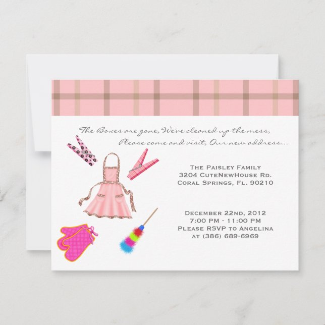 CUTE Sweet House Warming Party Invite (Front)
