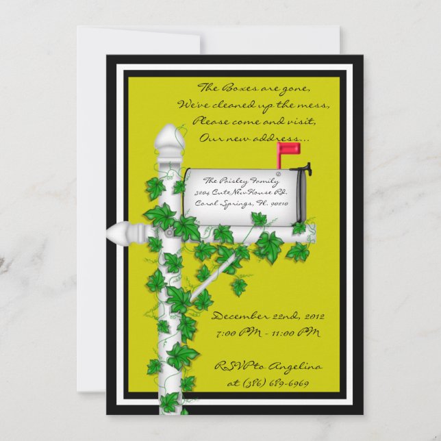 CUTE Sweet House Warming Party Invite (Front)