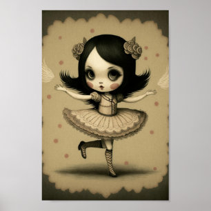 Cute Sweet Little Flapper Girl Poster