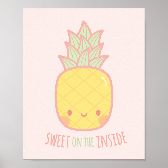 Cute Sweet on the Inside Pineapple Wall Decor (Front)