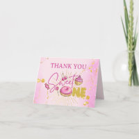 Cute Sweet One Desserts Pink Faux Gold Glitter
