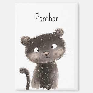 Cute Sweet Panther Animal Magnet