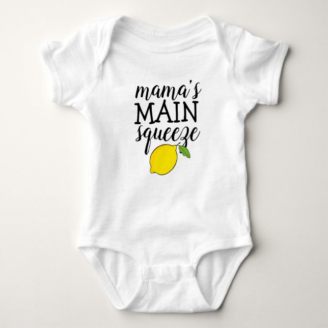 Cute Sweet Phrase | Mama's Main Squeeze Baby Bodysuit (Front)