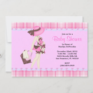 CUTE Sweet PINK Baby Shower Invitation