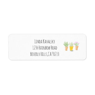 Cute Sweet Plants Return Address Label