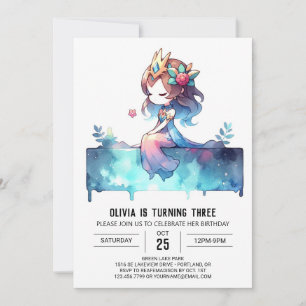 Cute Sweet Princess Birthday Invitation