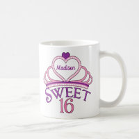 Cute Sweet Sixteen Birthday Girl Pink 16 Monogram