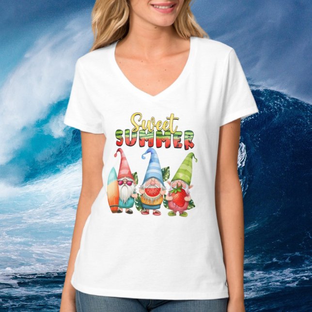 cute sweet Summer time gnomes T-Shirt (Creator Uploaded)