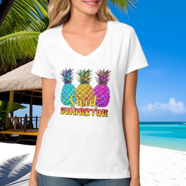cute sweet Summer time pineapple T-Shirt (Creator Uploaded)