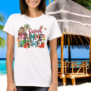 cute sweet Summer time word art T-Shirt