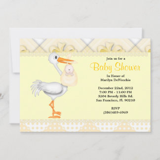 CUTE Sweet Yellow Baby Shower Invitation