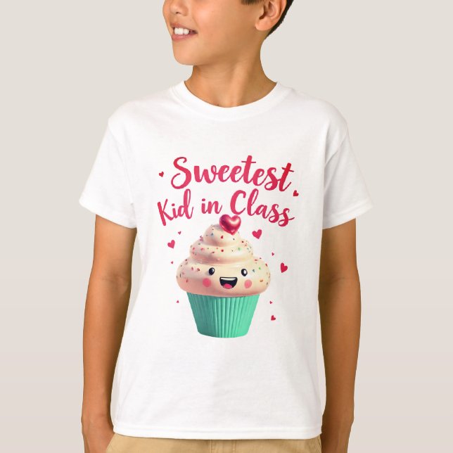 Cute Sweetest Kid in Class School Tee (Front)