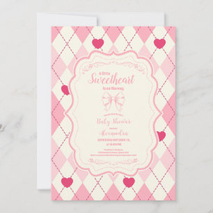 Cute Sweetheart Valentine's Day Baby Shower Invitation