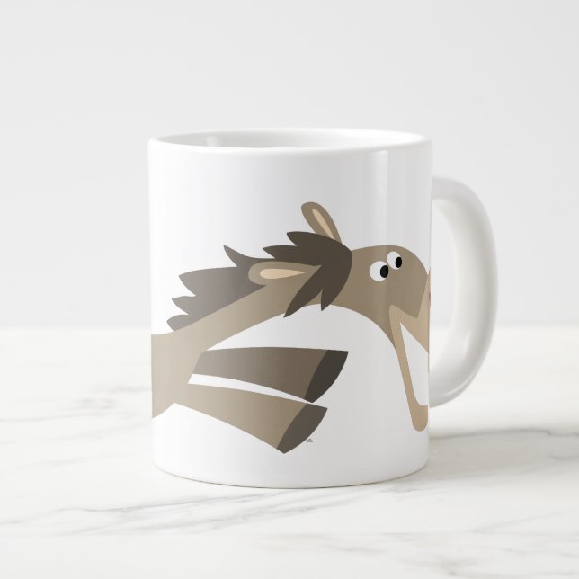 Cute Swift Cartoon Horse Jumbo Mug (Front Right)