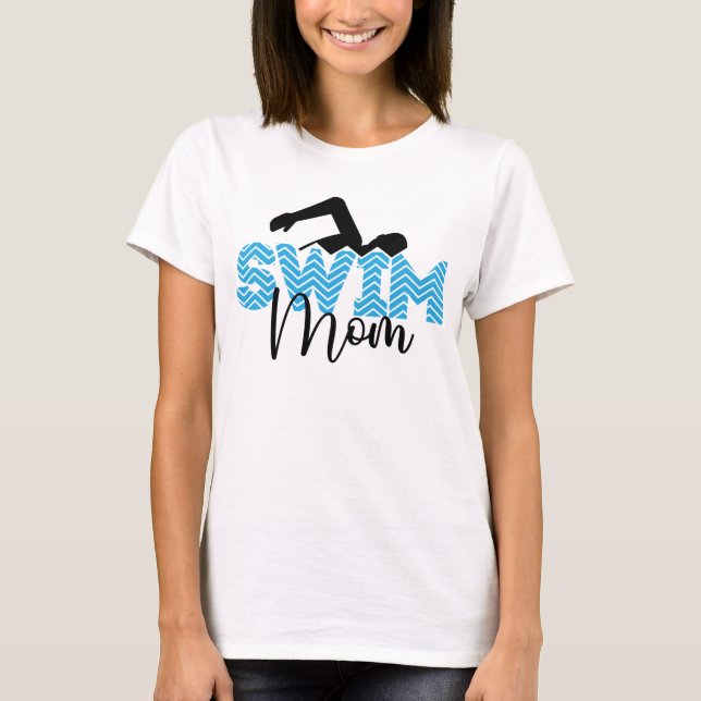 cute swim Mum word art T-Shirt (Front)