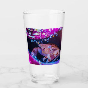 Cute swimmer crab in the Purple tube anemone Glass