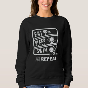 Cute Swimmer Design - Eat Sleep Swim Repeat Sweatshirt