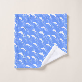 Cute swimming dolphins pattern bath towel set