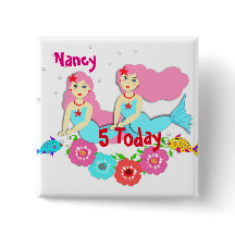 Cute Swimming Mermaid Themed Personalised