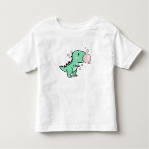 Cute T-Rex Blowing Bubble Gum for Kids Birthday Toddler T-Shirt