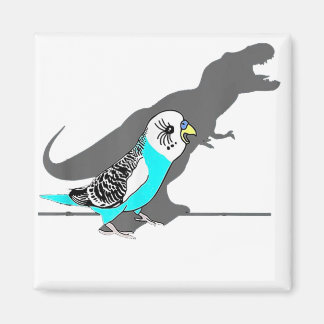 Cute T-rex Blue Budgie Funny Birb memes Screaming Magnet