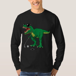 Cute T Rex Dinosaur Boys Golfing Lover Trex Dino G T-Shirt