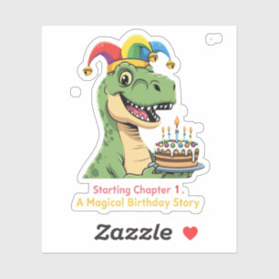 Cute T-Rex Dinosaur First Birthday Magical Story