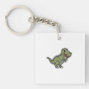 Cute T-Rex Dinosaur Sticker – Funny Cartoon Dino Key Ring