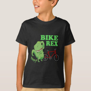 Cute T-rex Mountain Bike Dinosaur . Mtb Biking Tee