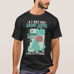 Cute T-Rex With Sunglasses And Heart Dinosaur Kid T-Shirt