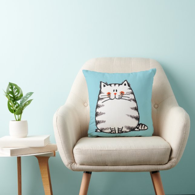 Cute Tabby Cat – Kawaii kitty for cat lovers Cushion (Chair)