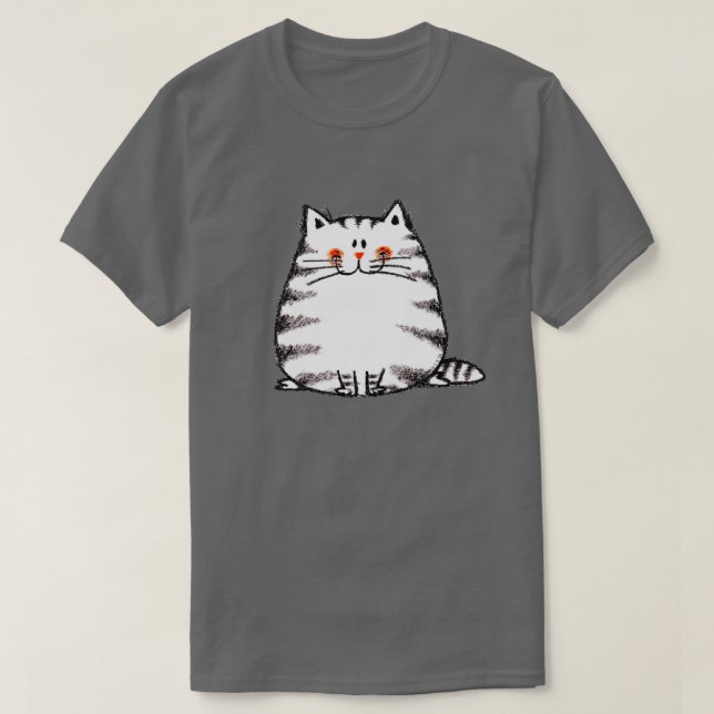 Cute Tabby Cat – Kawaii kitty for cat lovers T-Shirt (Design Front)