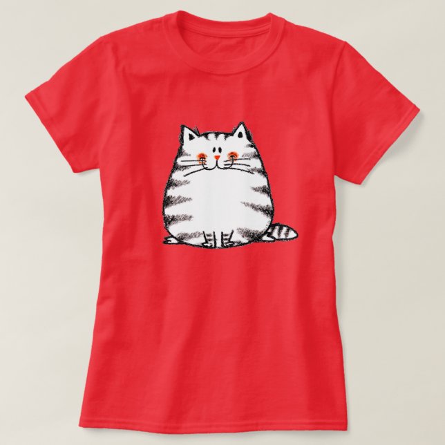 Cute Tabby Cat – Kawaii kitty for cat lovers T-Shirt (Design Front)