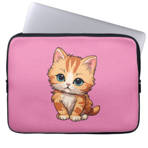 Cute Tabby Cat Laptop Sleeve