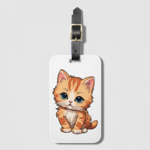 Cute Tabby Cat Luggage Tag