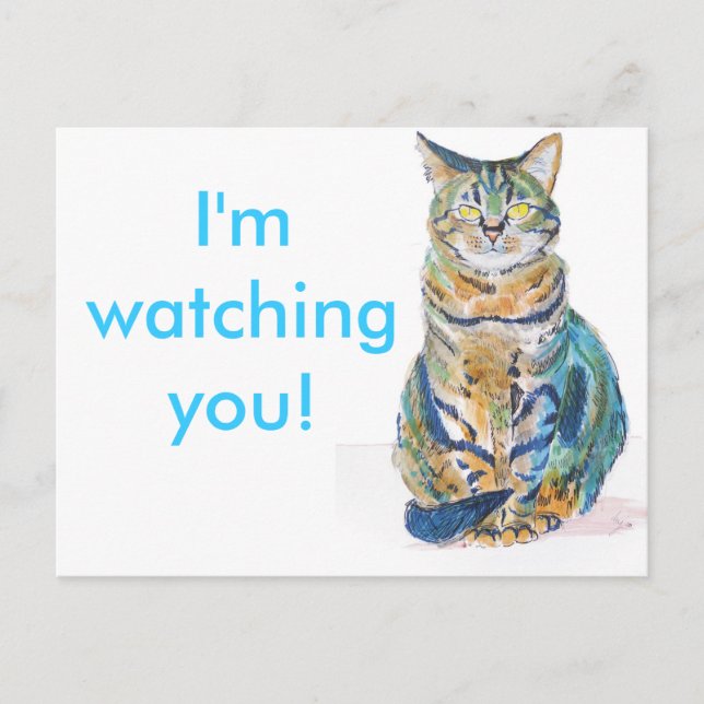 Cute Tabby Cat Postcard (Front)