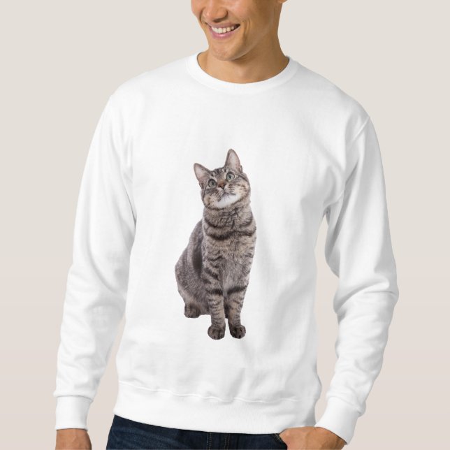 Cute Tabby Cat Sweatshirt (Front)