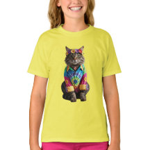 Cute Tabby Hippy Kids' T-Shirt
