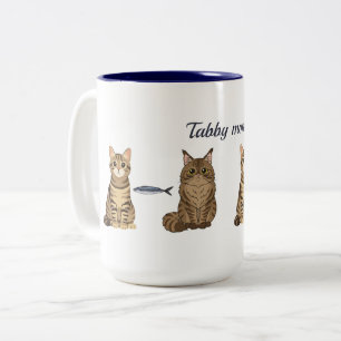 Cute Tabby Mum Two-Tone Coffee Mug