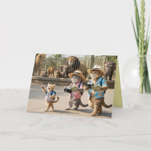 Cute Tabby Zoo Greeting Card