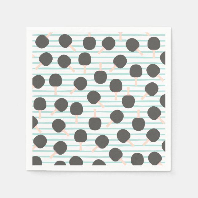 Cute Table Tennis Paper Napkins (Front)