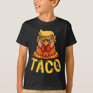 Cute Taco Trump Always Chickens Out Funny Let's Go T-Shirt