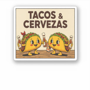 Cute Tacos & Cervezas Funny Mexican Food Beer