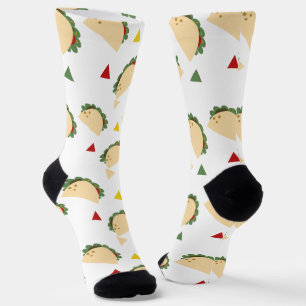 Cute Tacos for Tuesday Pattern Socks