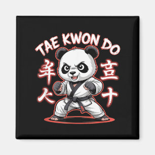 Cute Taekwondo Panda - Funny Korean MMA TKD Magnet