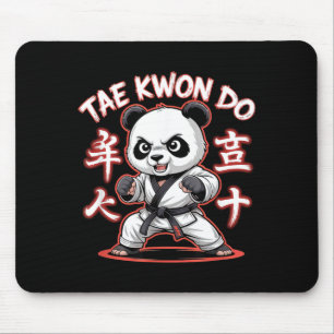 Cute Taekwondo Panda - Funny Korean MMA TKD Mouse Pad