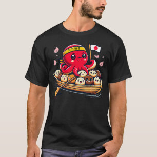 Cute Takoyaki and Octopus Japanese street food T-Shirt