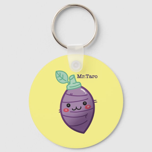 Cute Taro Plant Key Ring (Front)