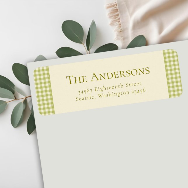 Cute Tartan Plaid Rustic Christmas Return Address (Creator Uploaded)